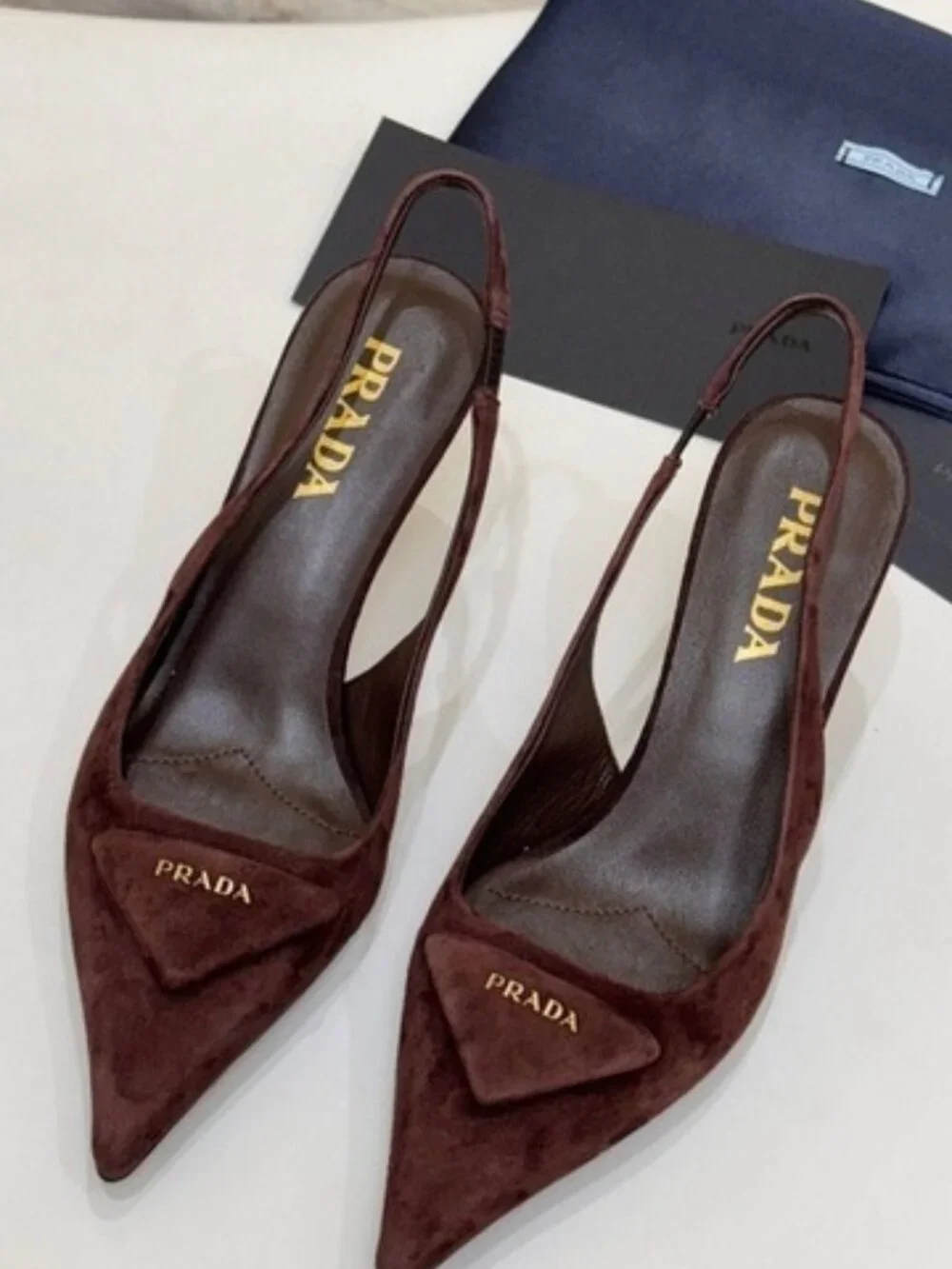 Prada women's high heels, brown
